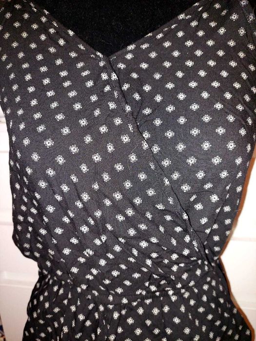 Salopeta scurta Clockhouse petrecuta alb/negru