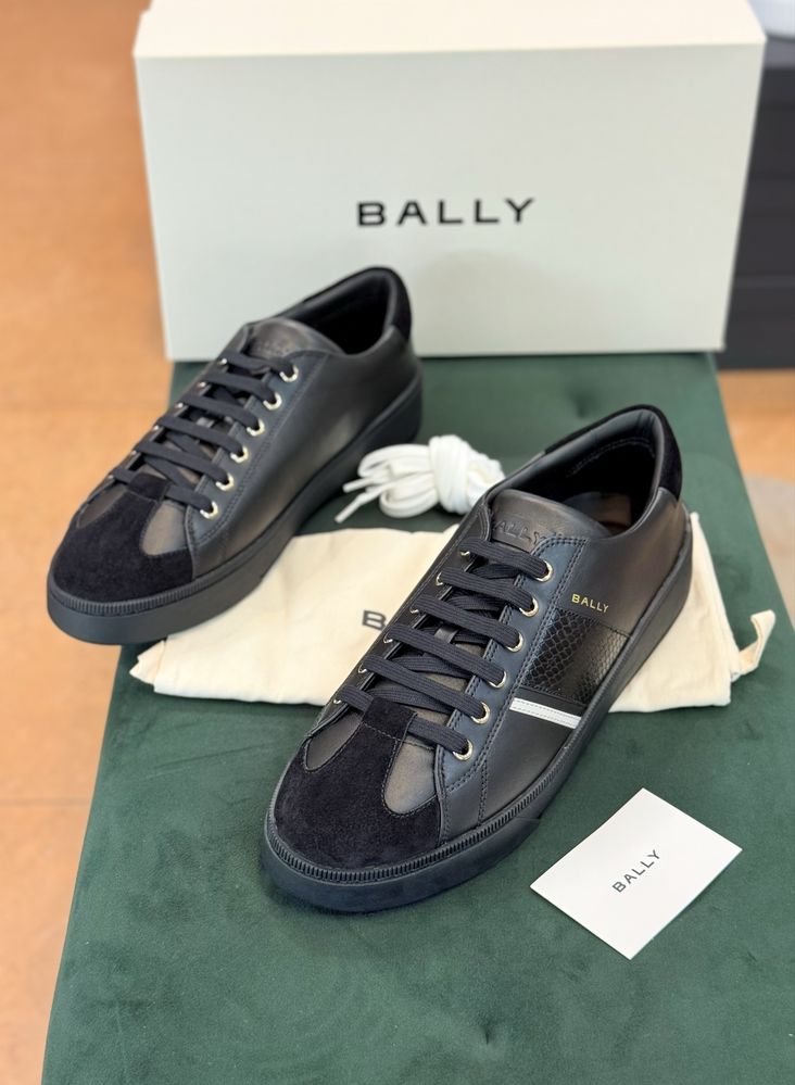 Луксозни мъжки сникърси BALLY с кожа питон