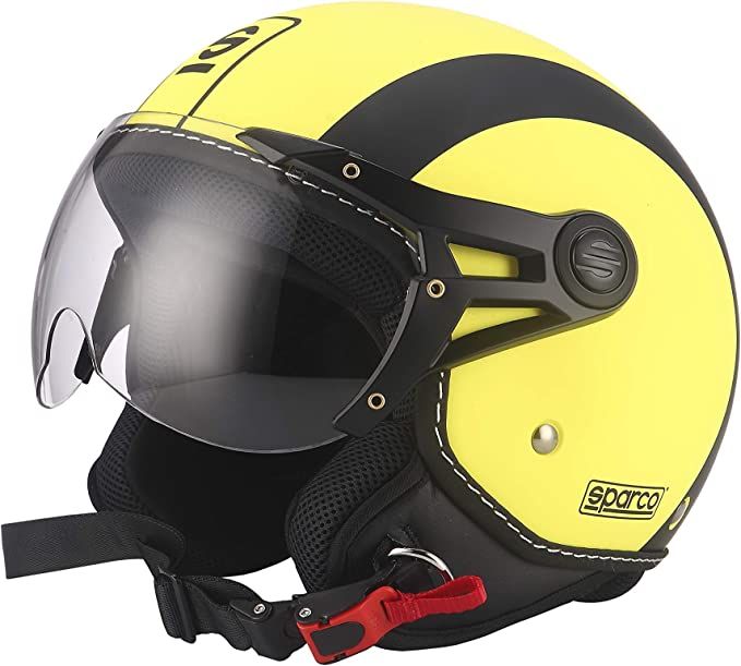 Sparco 501 Casca Moto Open Face,Galbena, Marime S 55-56 cm