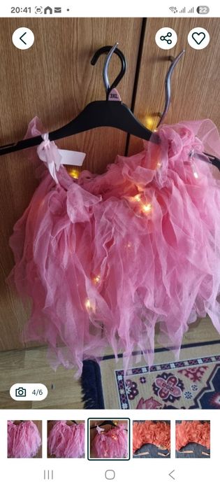 Fusta roz  ajustabila cu luminita