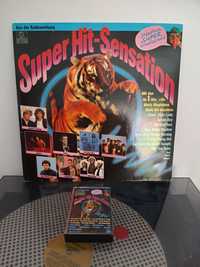 Disc vinil pick up + caseta audio Super Hit Sensation 1985