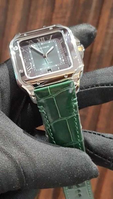 Cartier Santos - Green - Full Set - In Garantie