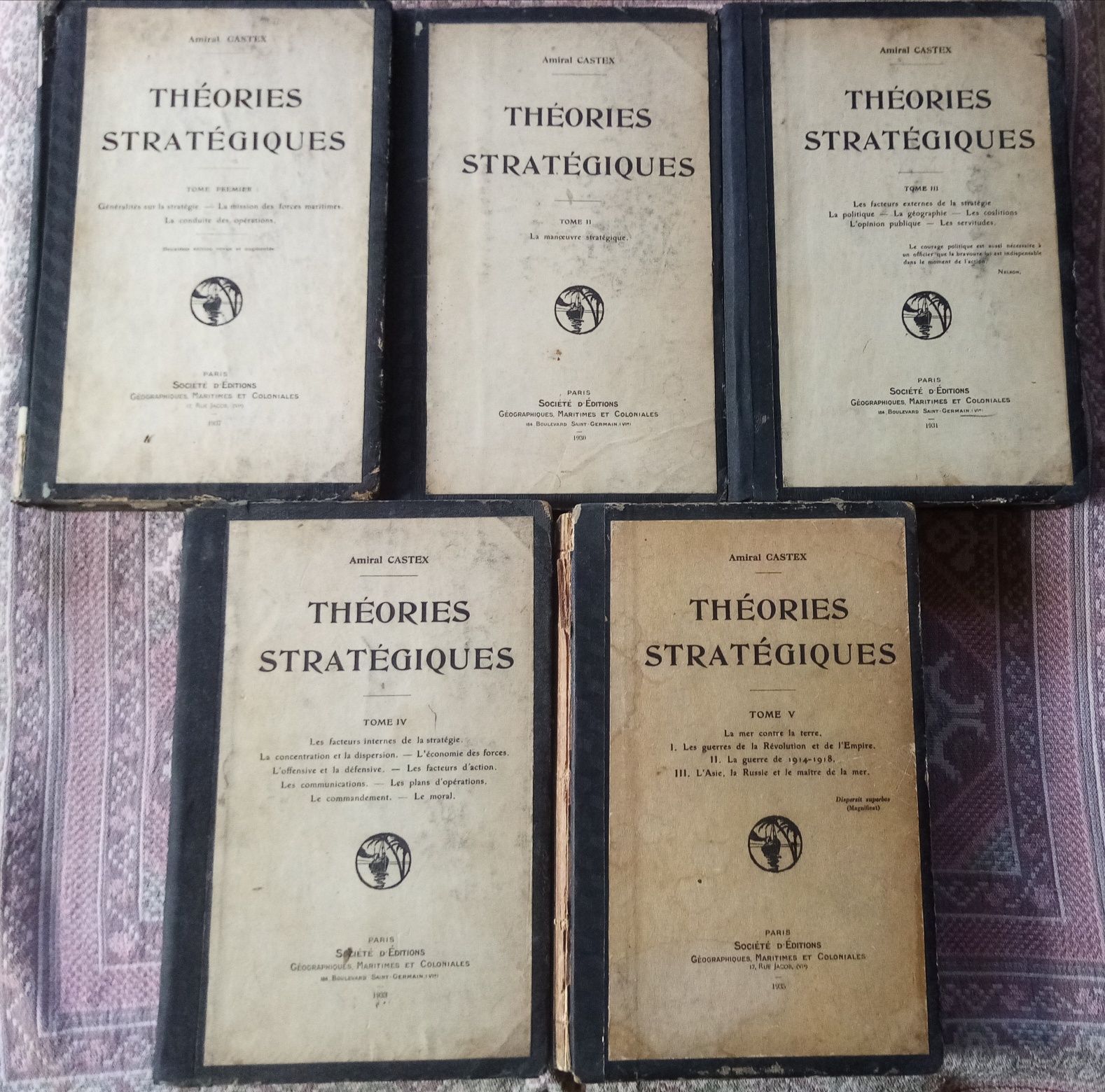 Amiral Castex Teorii strategice 5 vol colectie arta militara