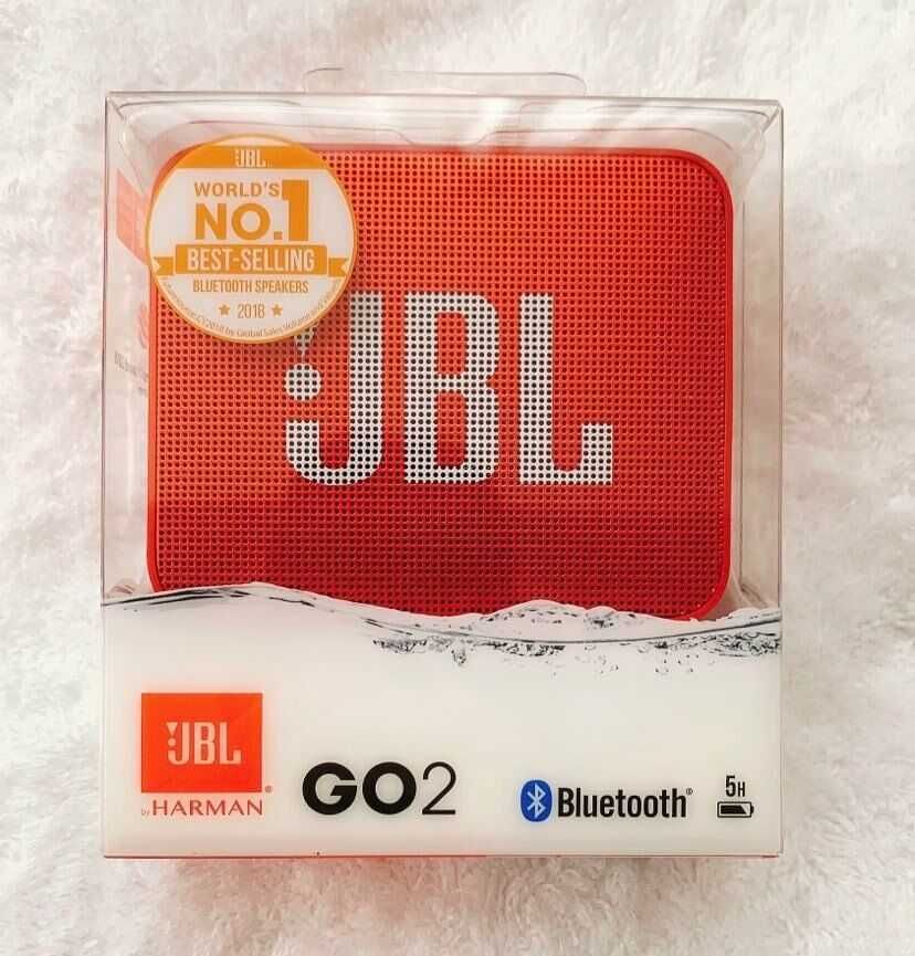 Sigilat Boxa portabila JBL Go2, IPX7, rosu ideal cadou