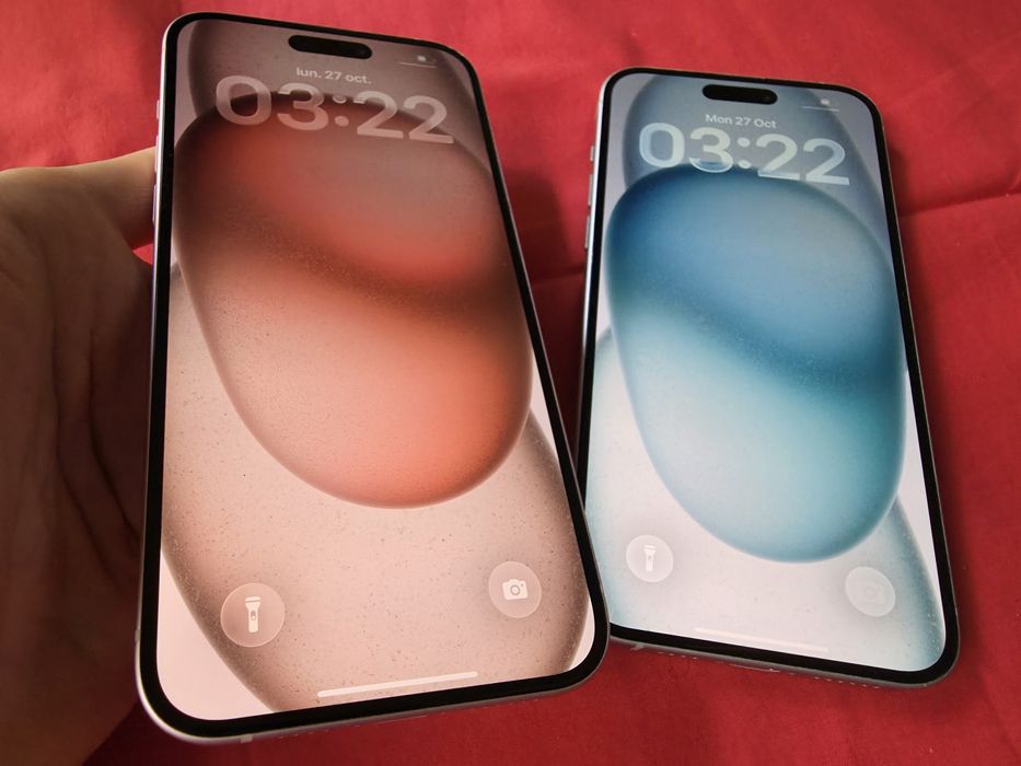 -Iphone 15Plus, ca Nou, 128Gb, 8Ram, bat: 90%-85%, Blue Pink Titanium,