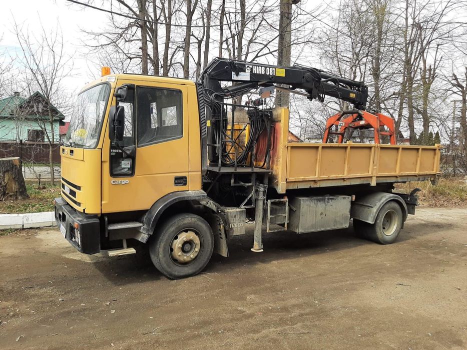 Iveco eurocargo basculabil + brat telescopic