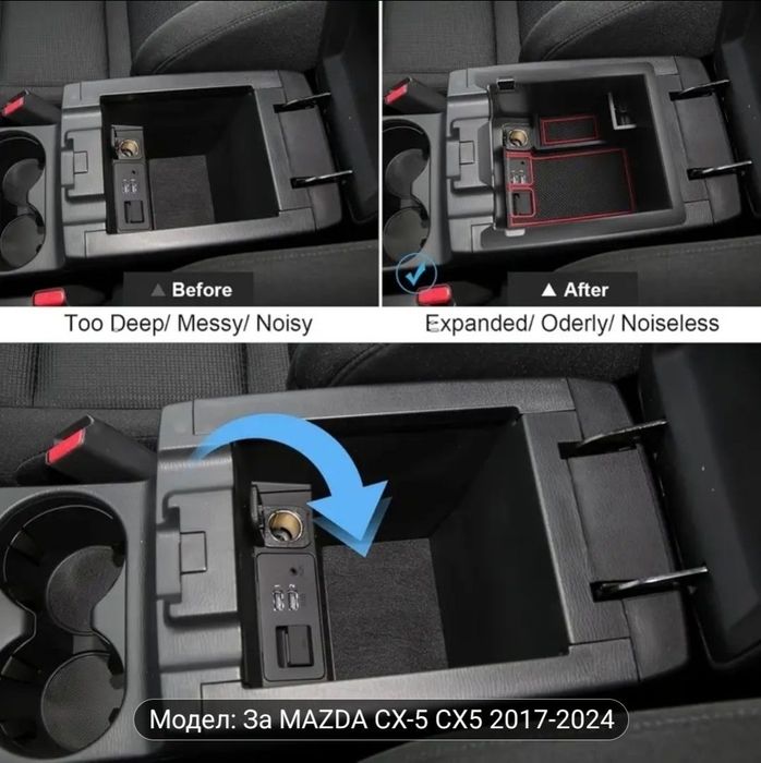 Органайзер за централна конзола Mazda CX5.