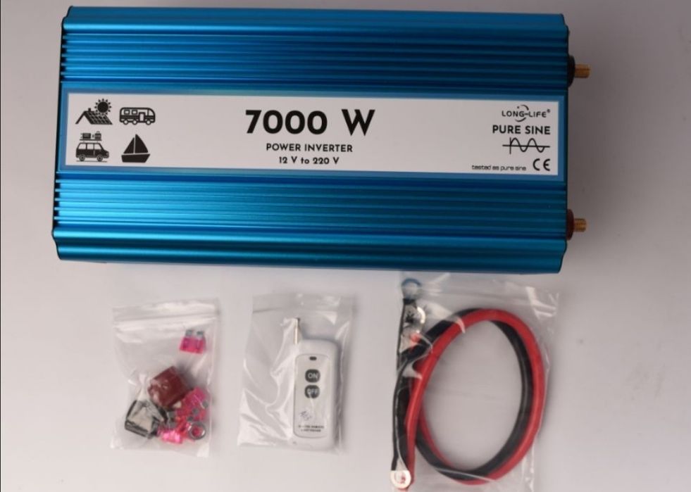 Invertor panouri solare sinus pur 12V/24V - 220V rulota autorulota cam