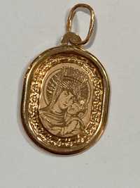 Златен медальон Богородица 14 карата