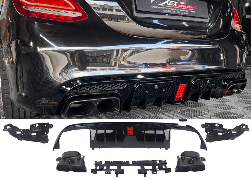 BRABUS Дифузьор за Mercedes W205/S205 - Черен Гланц - Тунинг