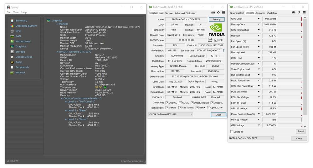 ТОП състояние Видео карта MSI GeForce GTX 1070 ARMOR 8G OC GDDR5