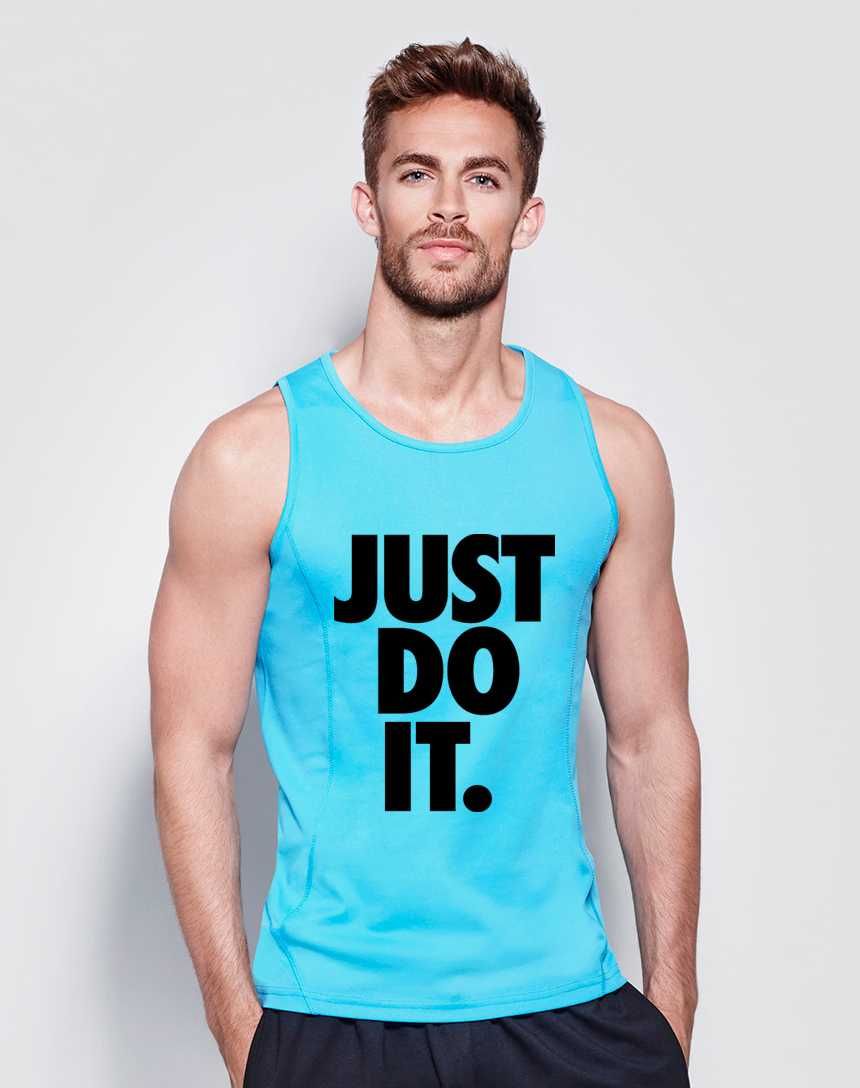 DRI-FIT! Мъжки спортни потници JUST DO IT - 6 ЦВЯТА. Или с ТВОЯ идея!