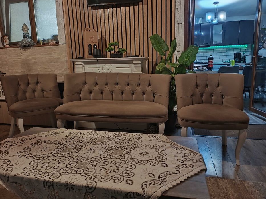 Mobilier living crem