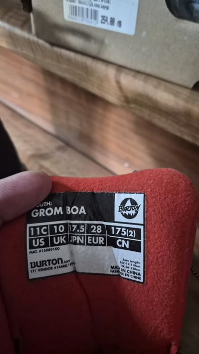 Burton Grom децки сноуборд обувки BOA 28 ми номер