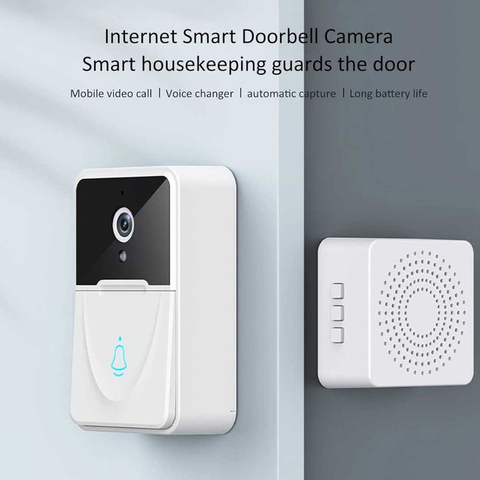 Sonerie video Wi-Fi inteligentă cu amplificator de cameră Night Vision