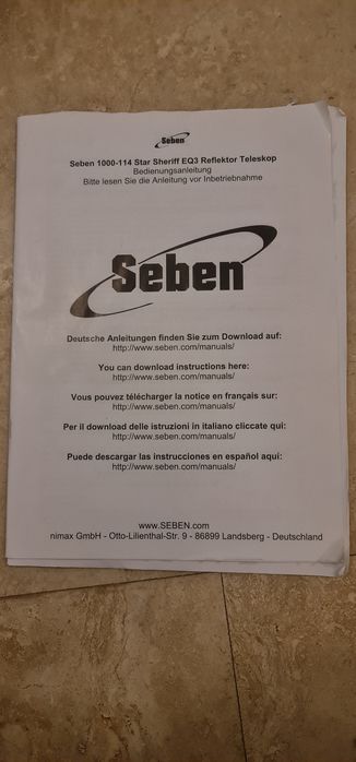 Telescop profesional Seben 1000 - 114 EQ3