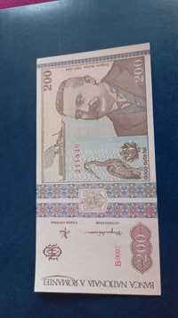 Vand bancnota UNC de 200 lei din 1992