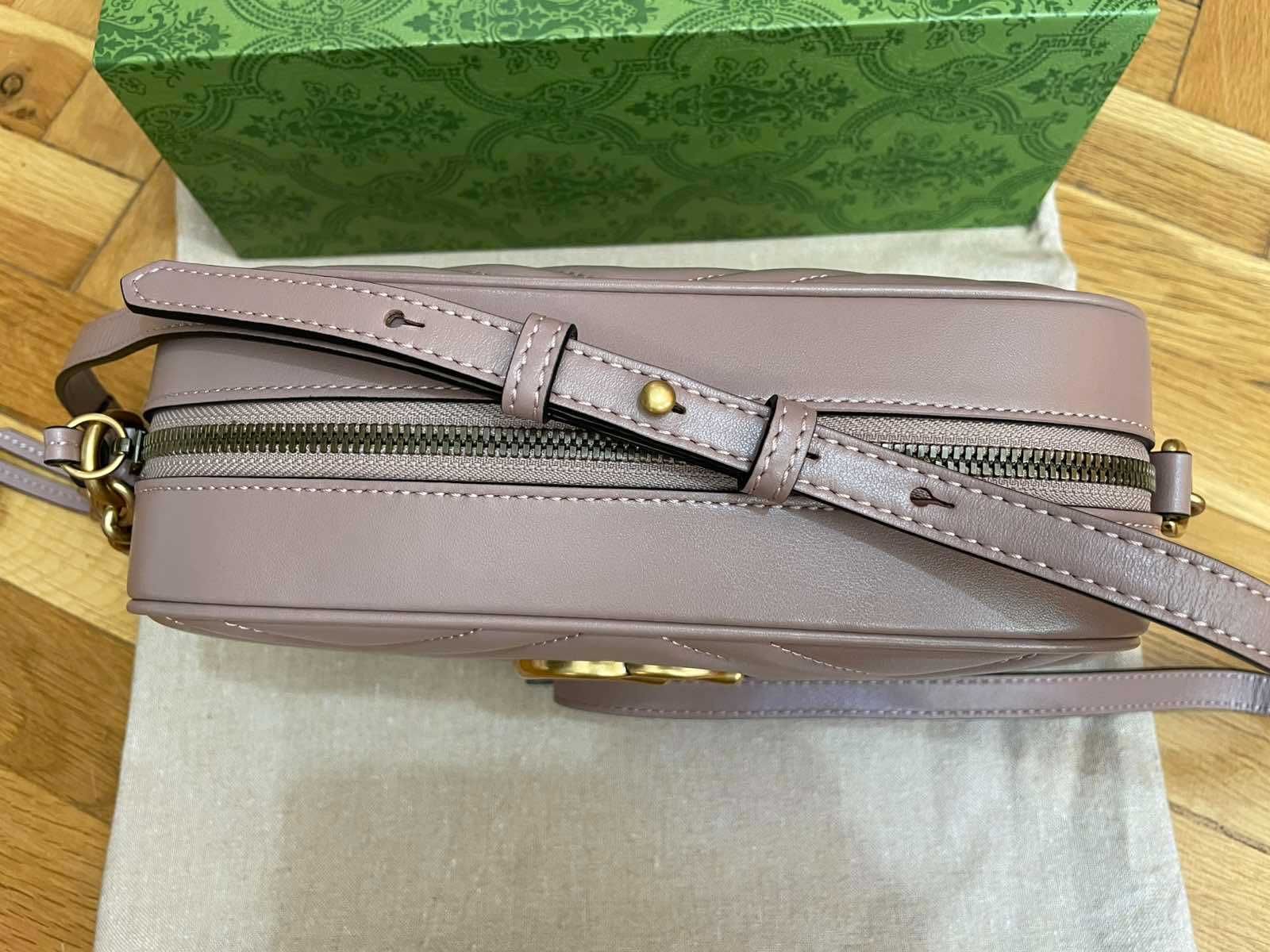 Gucci Dusty Pink Marmont Geantă din piele Gucci Mâner / Lanț original