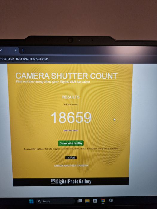 Nikon d5600 18659 cadre, folosit ca back-up.