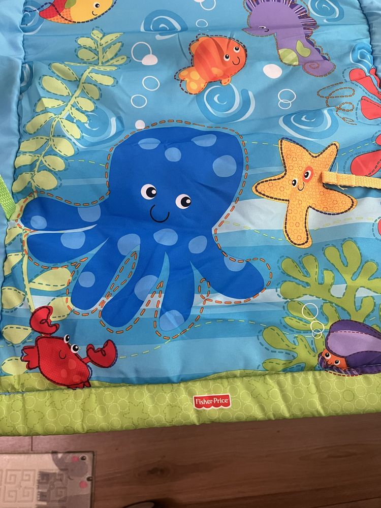 Активна гимнастика/килимче/тунелче за бебе Fisher Price Морско дъно