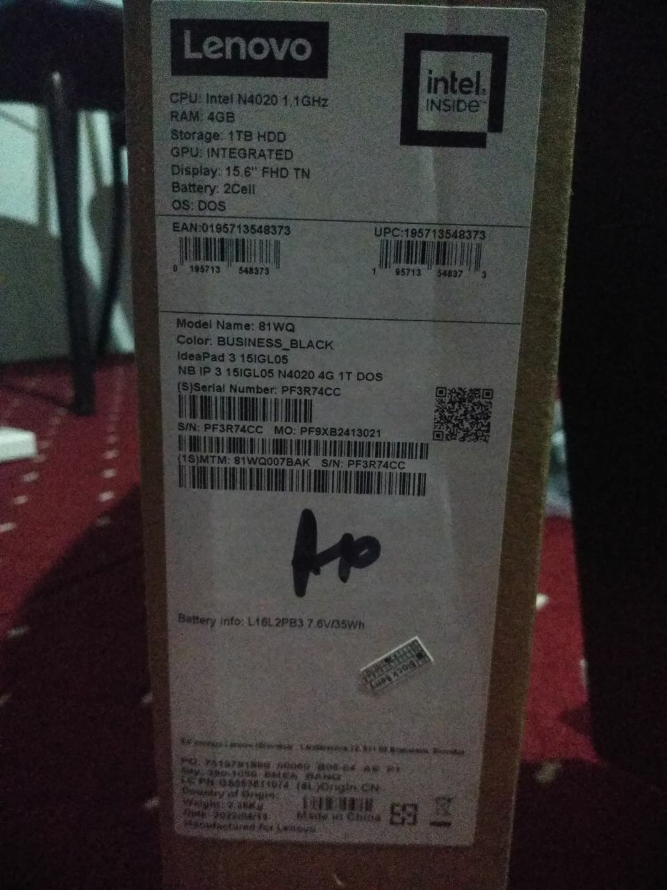 Notebook sotilmoqda