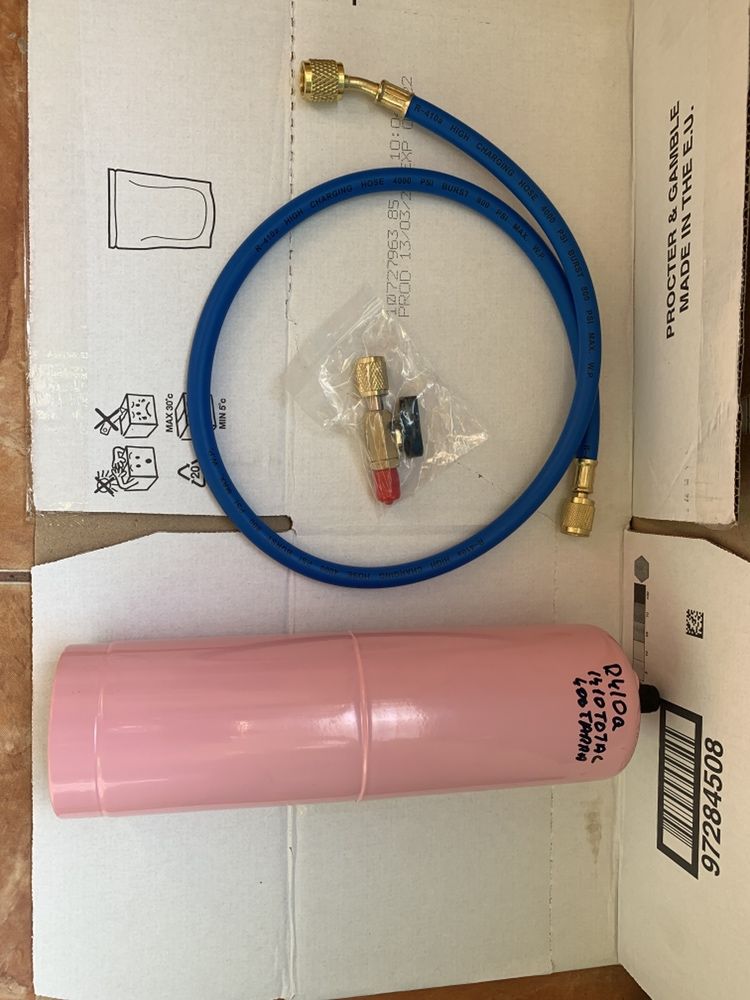 Kit incarcare freon R407c compus butelie reincarcabila furtun robinet