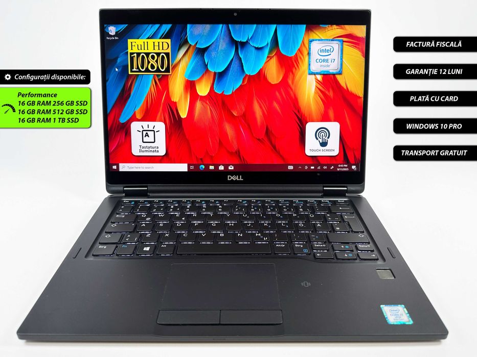 Laptop Dell Latitude i7 16 gb ram Touchscreen Tableta Garantie 1 an