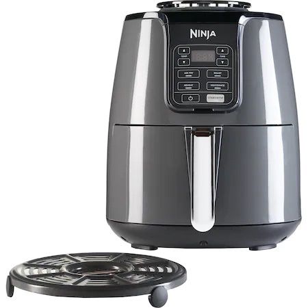 Friteuza Ninja Air AF100UK 1550W 4 funcții de gatit, 3.8 l, gri/negru