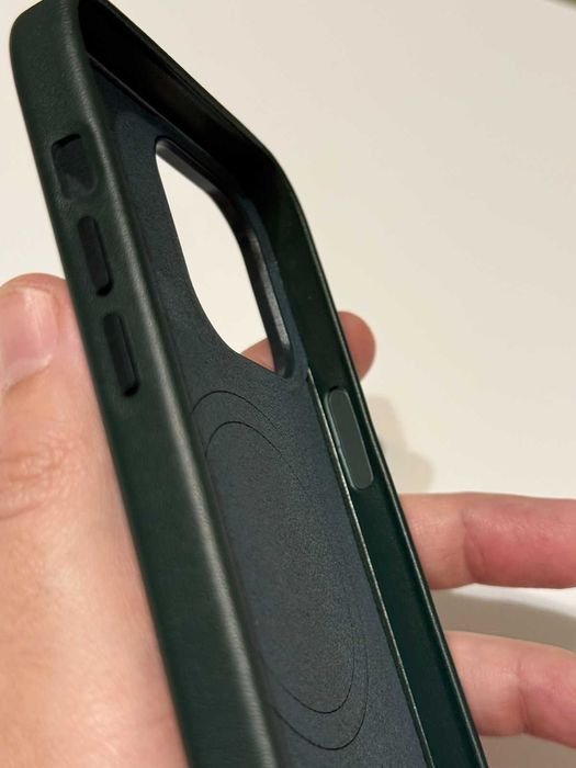 Husa Apple Piele Forest Green - pentru iPhone 14 Pro Max