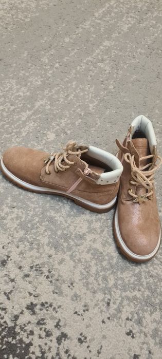 Bocanci piele 38 fete, cu sclipici