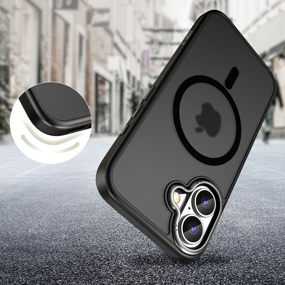Кейс tech-protect magedge magsafe за iphone 16 pro - матово черно/гънм