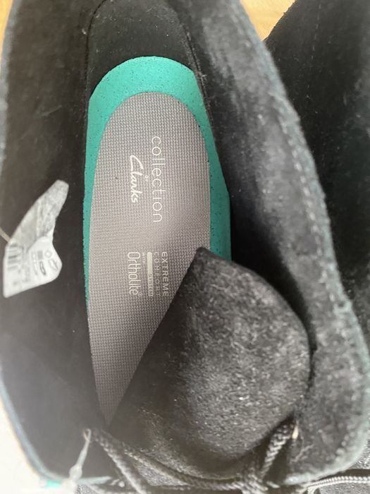 Мъжки обувки Clarks bushacre - Нови, Черен велур, 46 номер