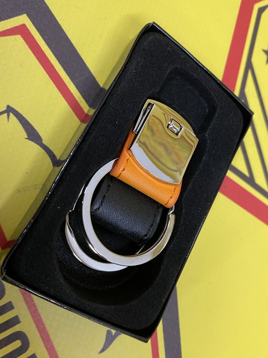 Breloc cheie telecomanda auto Seat Exeo nou negru / portocaliu 2 inele