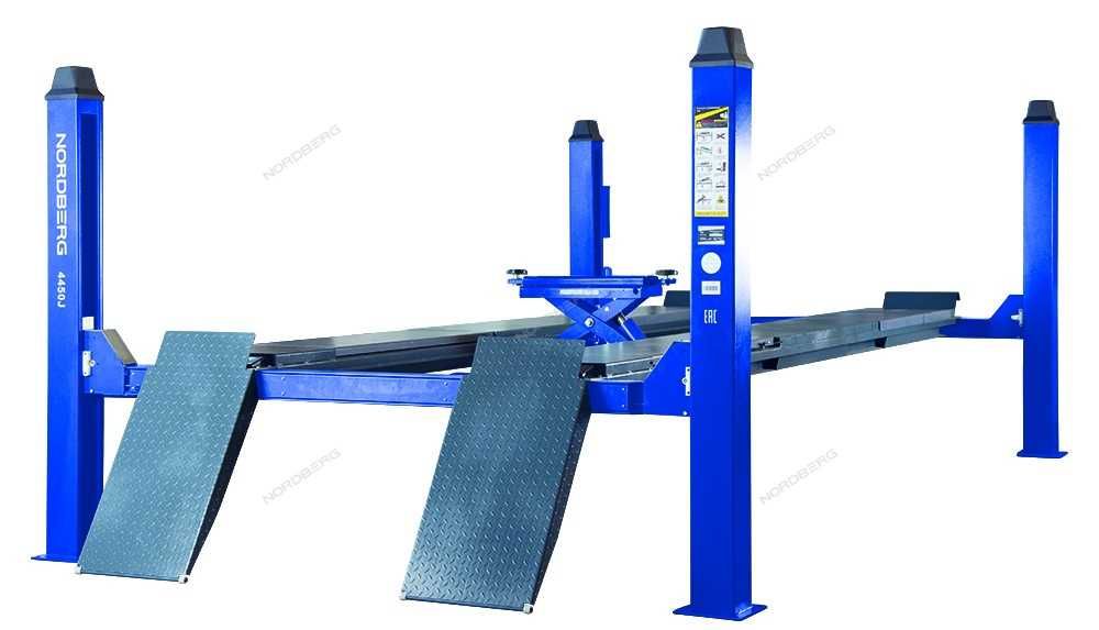 Подъемник 4х стоечный 5т, c траверсой  для развала