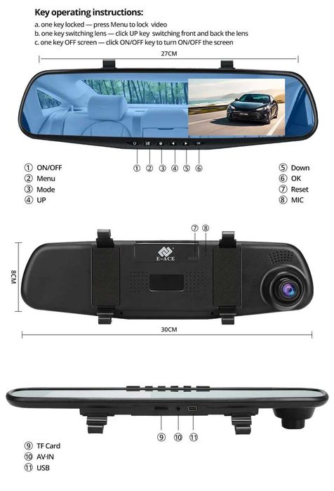Camera  auto Full HD Fata/spate 4,5 inchi oferta  pret unic