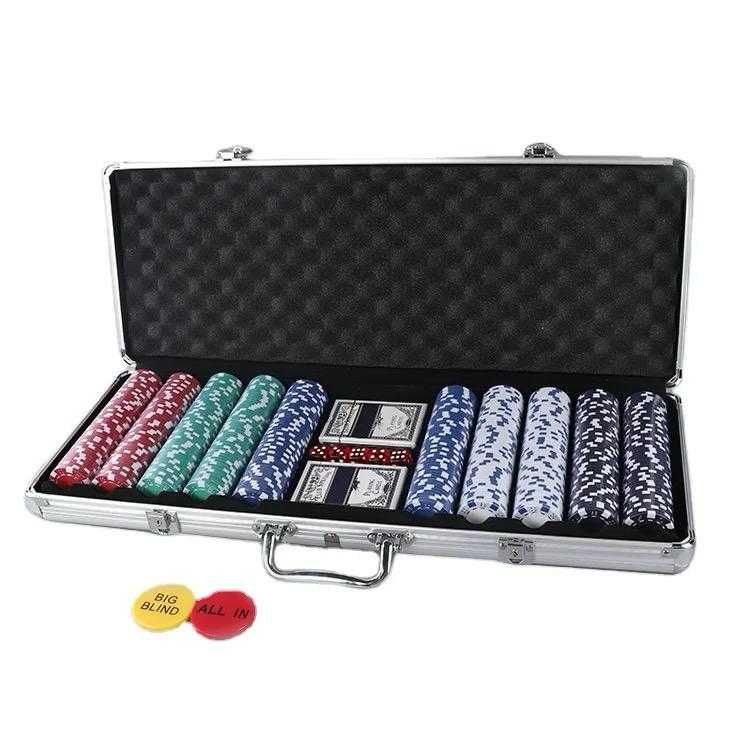 Set Poker 500 piese Servieta Poker 500 Jetoane