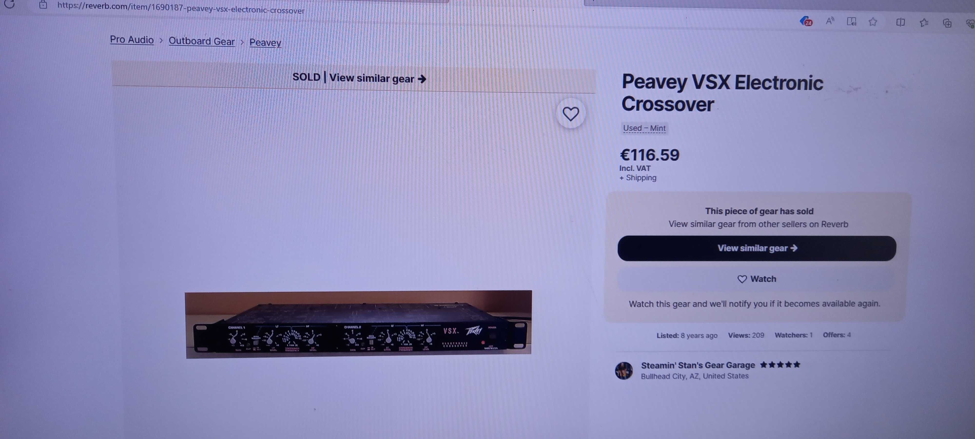 Crossover electronic PEAVEY.