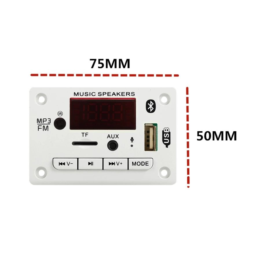 Mp3 плеър модул за вграждане AIYIMA 5V/12V BT 5.0/Sd/USB/Fm/Mic/ AUX