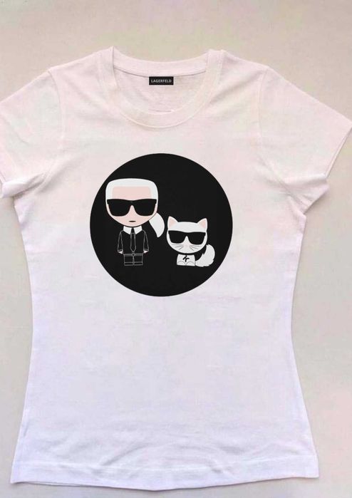 Дамски тениски Karl Lagerfeld ,  тениска с къс ръкав , бяла