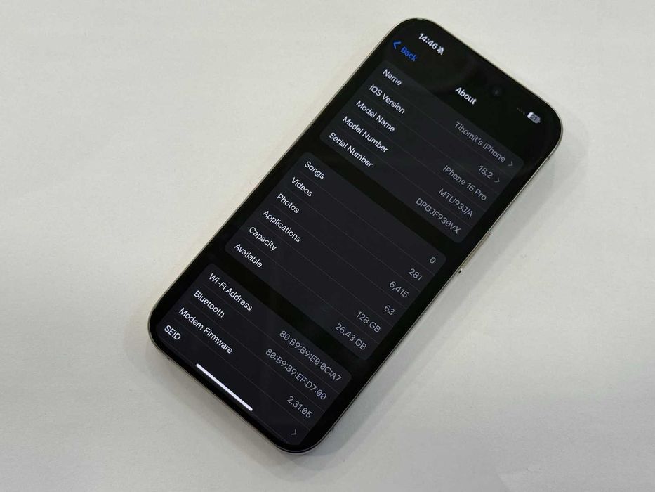 iPhone 15 Pro 128GB -Natural Titanium