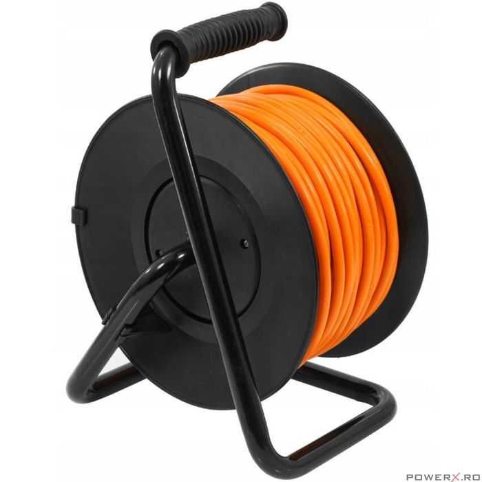 Rola prelungitor cablu cu cadru metalic, 40 metri 3 x 1,5 mm, Verke