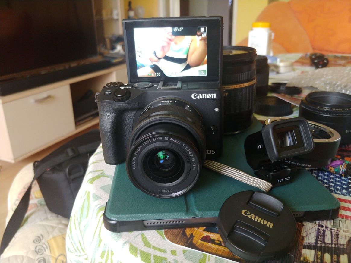 Canon m3 + electronic viewfinder