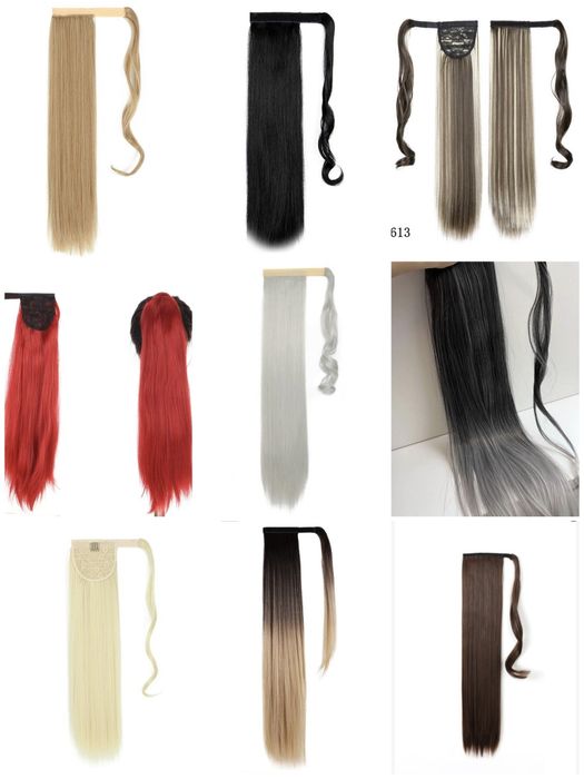 Cozi de par NOI, drepte, ondulate sau crețe