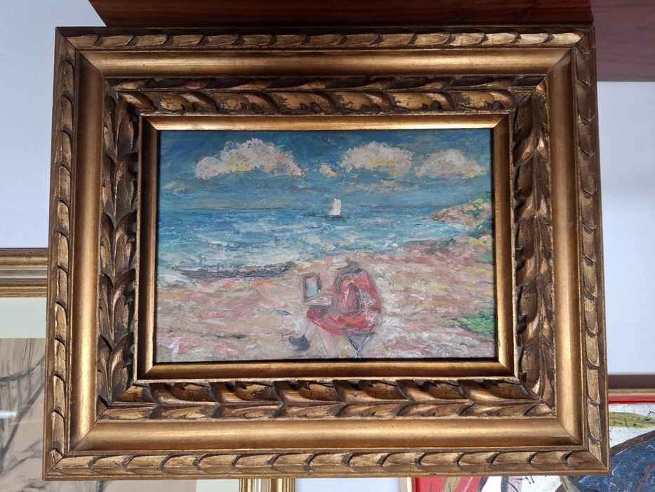 Tablou ulei pe lemn Gheorghe Petrascu.