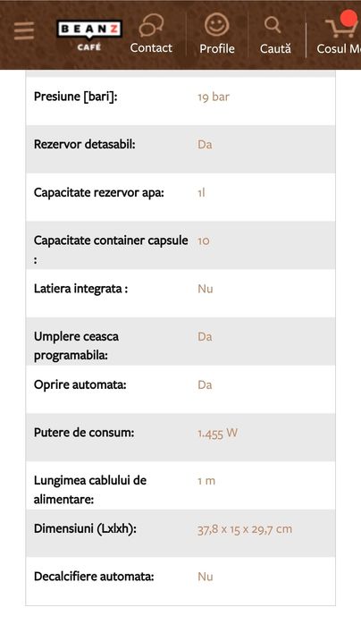 Espressor cu capsule Beanz Wave Negru