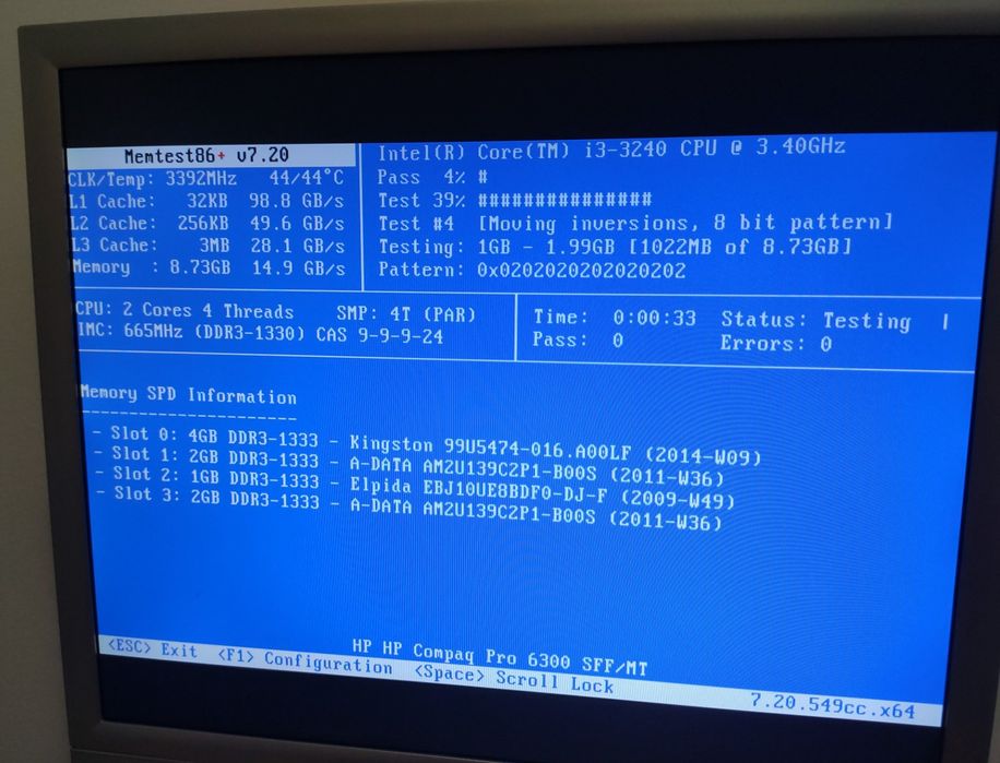 Компютър Hp Pro 6300 Sff Intel i3 3240 9GB ddr3 500GB hdd