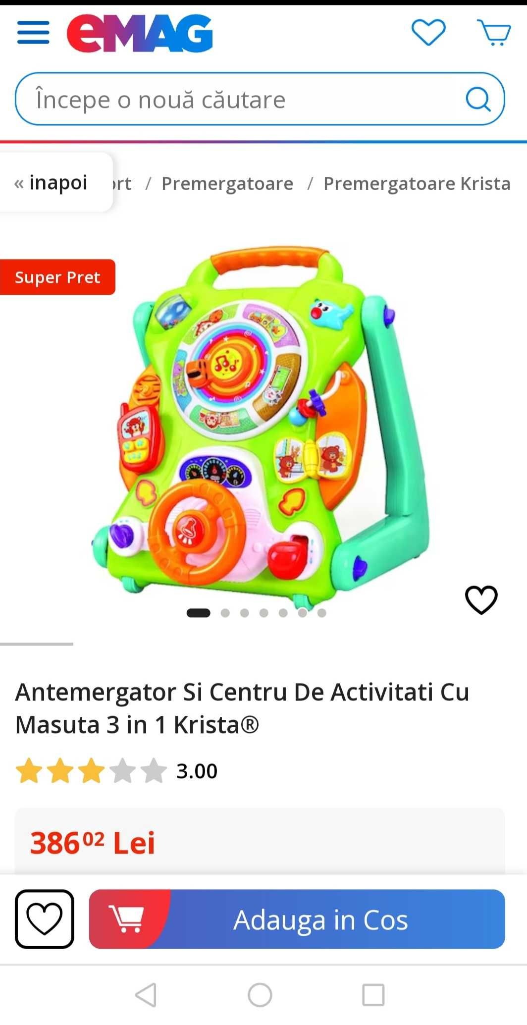 Premergator/masă de activități