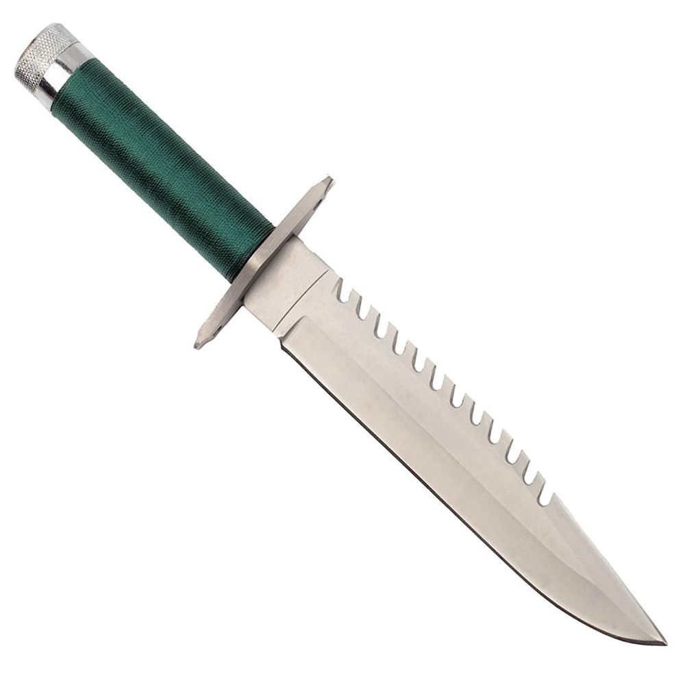 Cutit vanatoare IdeallStore®, First Blood, verde, 35 cm, teaca inclusa