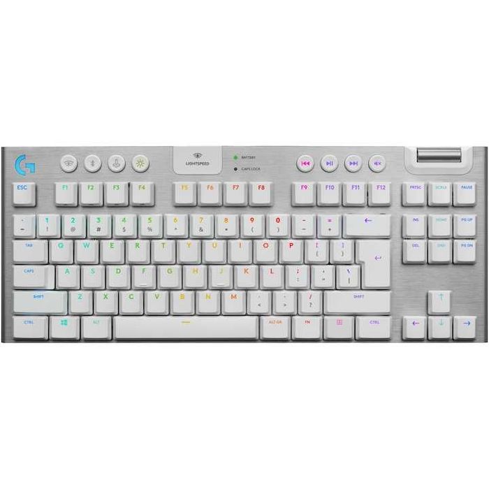 Tastatura Logitech G915 TKL, Tactile, White, INT US - Pachet complet
