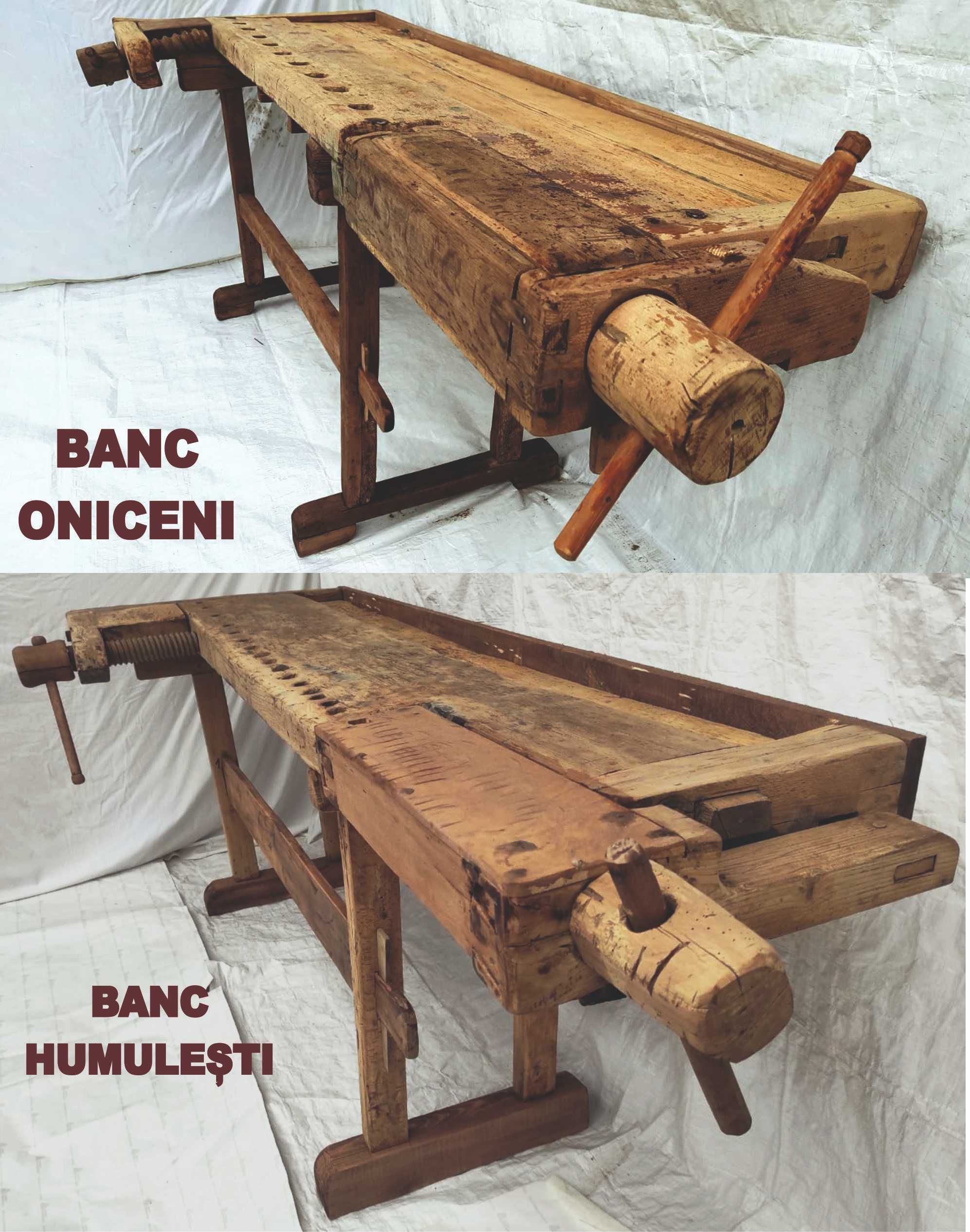 Bancuri/tejghele/mehei vechi de tamplarie din lemn